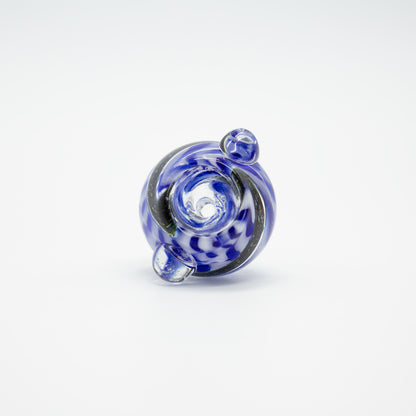 Swirly Glass Cone - Dark Blue (14mm) The Bong Shop