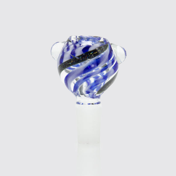Swirly Glass Cone - Dark Blue (14mm) The Bong Shop