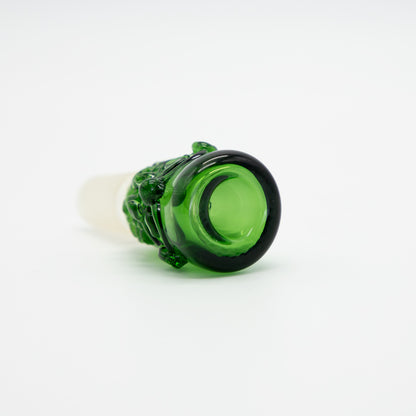 Tiki Skull Glass Cone - Green (18mm) The Bong Shop