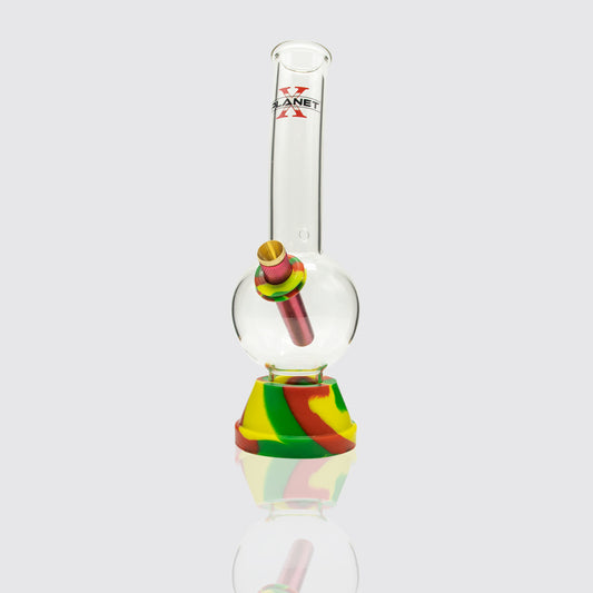 Zap Squash Glass Bong - Rasta Planet X