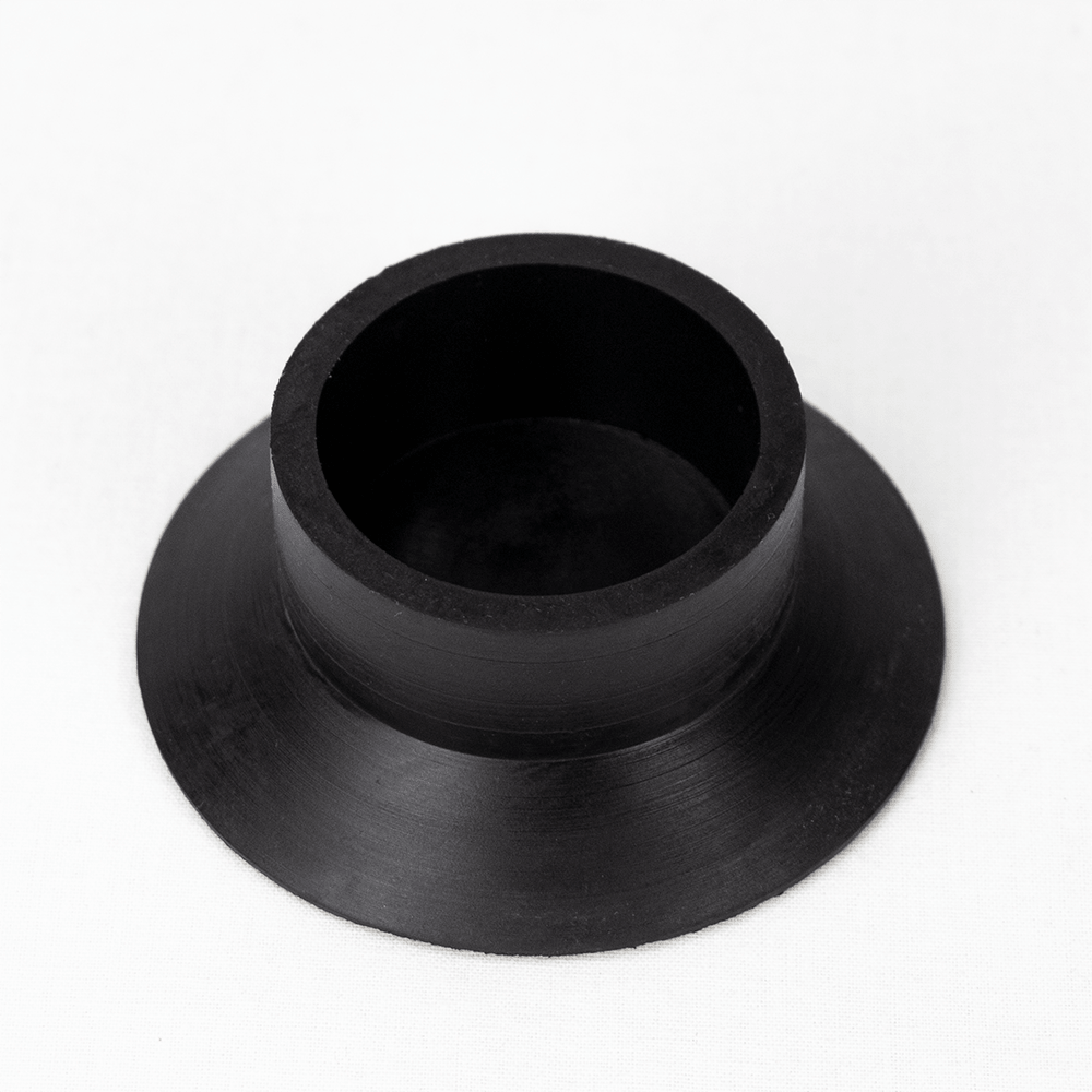 50mm Plain Black Rubber Base The Bong Shop