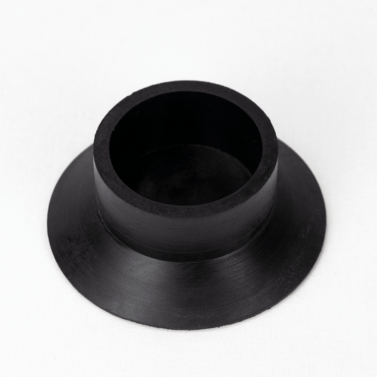 50mm Plain Black Rubber Base The Bong Shop