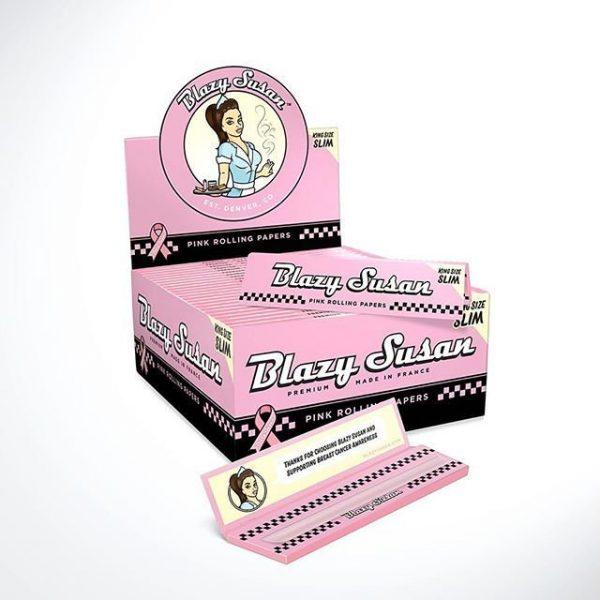 Blazy Susan King Size Pink Rolling Papers Blazy Susan