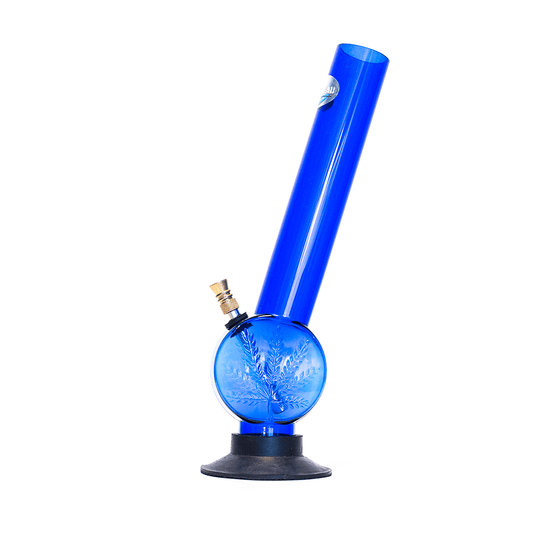 Acrylic Leaf Bong - Blue Waterfall