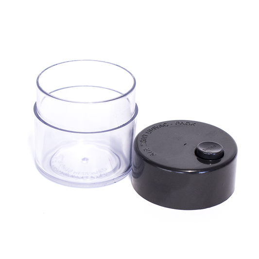 [UNIVAC] Plastic Vacuum Seal Canister - Black and Clear The Bong Shop