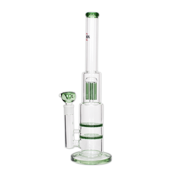 Trillium Glass Bong - Green Planet X