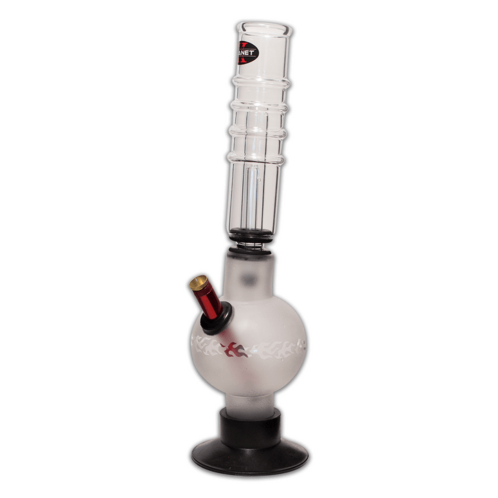 Tar Catcher Glass Bong - Flame (Frosted) Planet X