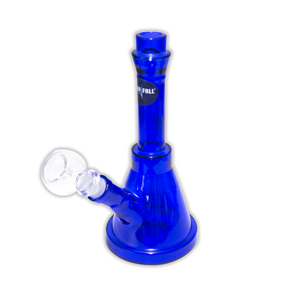 Solid Flask Glass Bong - Blue Waterfall