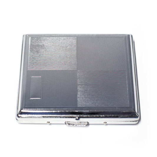 CIGARETTE CASE - SQUARE SILVER ASSORTED DESIGNS The Bong Shop