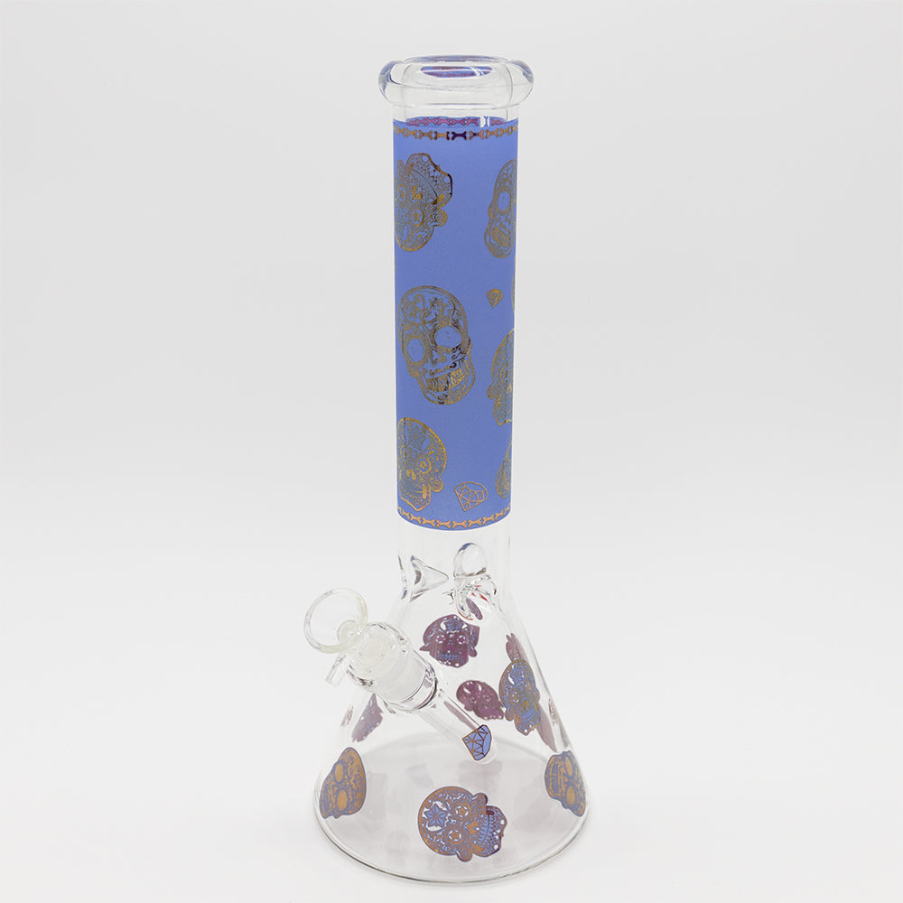 Sugar Skull Glass Bong - Blue Planet X