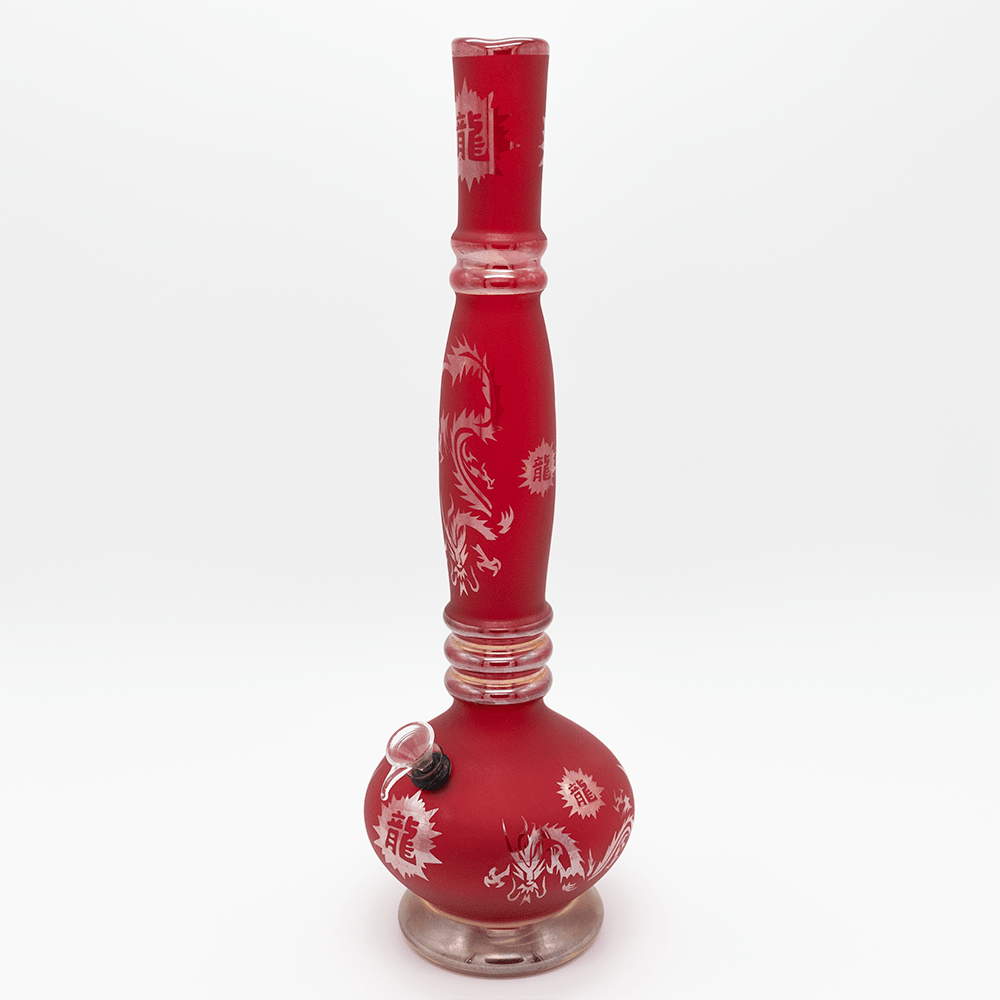 Chinese Dragon Glass Bong - Frosted Cherry Planet X