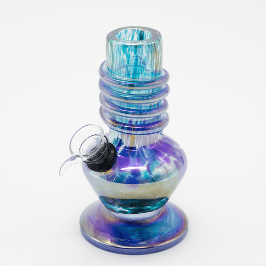 PLANET X FANTASY SERIES VOL 2 - MINI NOVA - METALLIC AQUA - GLASS MINI BONG Planet X