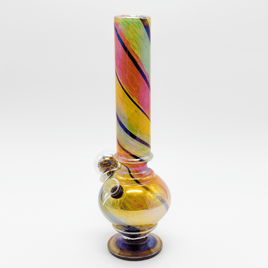 Planetoid Twist Glass Bong - Red/Green/Yellow Planet X