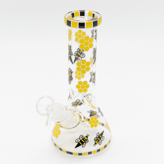 Honeycomb Bees Glass Bong Planet X