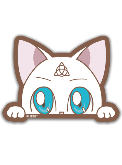 STICKER - PEAKING KITTY OYT Off Ya Tree