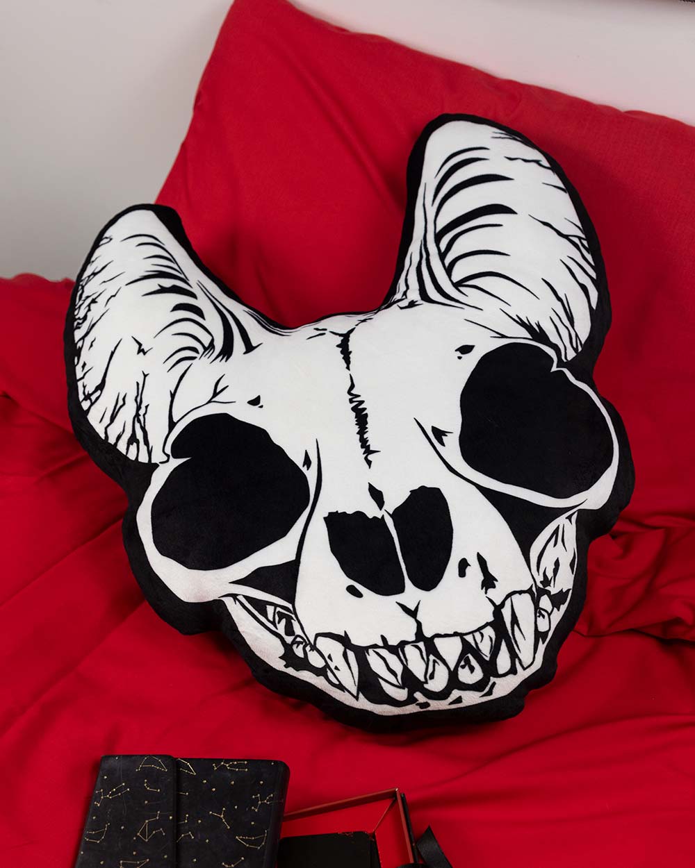PILLOW - CAT SKULL 60cm WAKE N BAKE Wake 'n' Bake